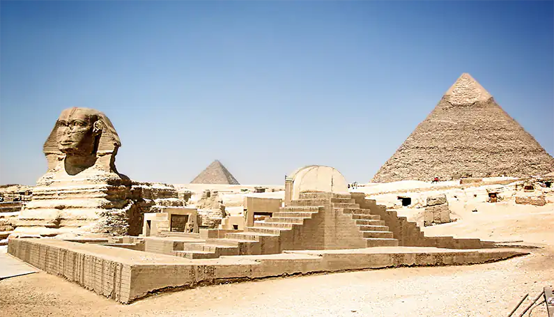 Egyptian Pyramids and Sphinxes