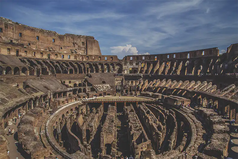 the Roman Colosseum