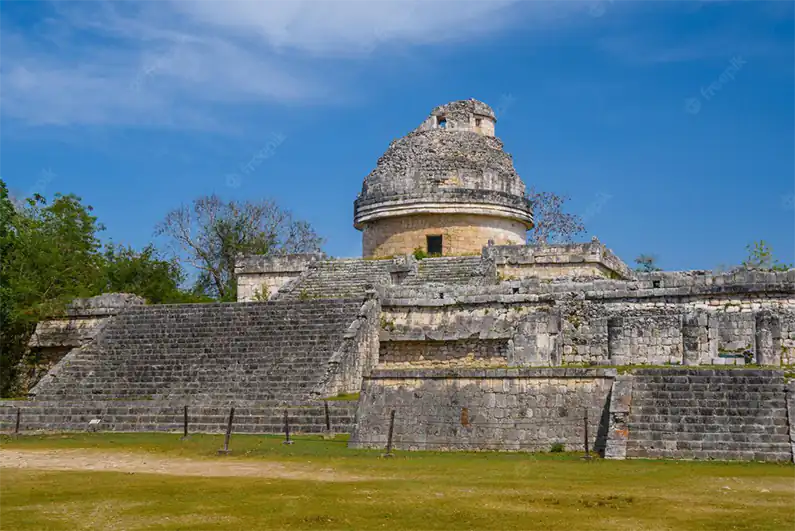 the granite observatory El Caracol built by the Maya